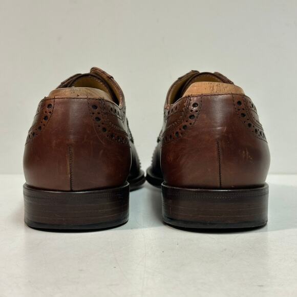 VERY GOOD Rancourt & Co. x Cole Haan Oxford Wingtip Cap Toe Brown Maine USA 8.5 - Picture 6 of 13